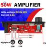 DC6-18V 25W+25W MP3 Player Decoder Board BT FM Radio TF USB 3.5mm AUX Mic Module Bluetooth Receiver Car Kit Audio