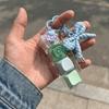 Colorful 4-Button Keyboard Keychain Clickable Mechanical Keyboard Fingertip Pendant  Gift