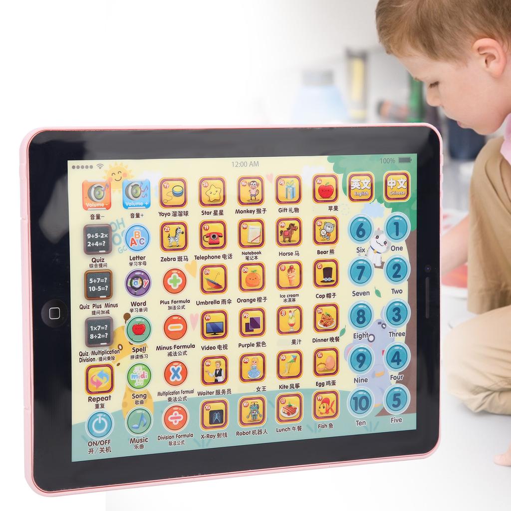 ABS Kid Children Tablet Pad Learning Letters Words Numbers Educational Electronic Toy