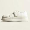 Internet celebrity same spot sneakers platform Velcro cookie shoes women's leather retro casual board shoes little white shoes women