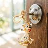 Keychain Pendant Rhinestones-Encrusted Cartoon Puppy Charm Key Chain Strong Lobster Clasp Key Holder Bags Car Decoration