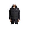 Anta FW22 Solid Color Logo Print Long Zip Hooded Down Jacket Men Outerwear Black 952247976-2