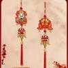 Chinese Knot Blessing Character Pendant Red Hanging Lucky God of Wealth Pendant Spring Festival Pendants