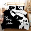 3D Black and White Bedding Quilt Cover Pillowcase 2 or 3 Creative Printing Microfiber Fabric Single Bed Double Bed Super Soft Bedding