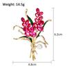 Wheat Ear Brooch Pin Crystal Rhinestone Flower Brooches Wedding Jewelry Gifts