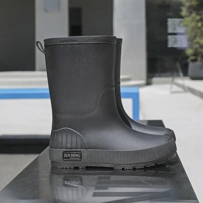 Morandi Women's Mid-Tube Rain Boots - Fashionable, Classic, Non-Slip Rubber Wading Footwear