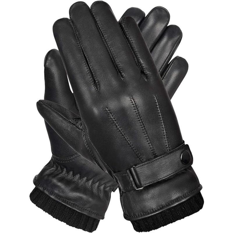 

Зимние водонепроницаемые мотоциклетные перчатки, кожаные перчатки для мужчин, термотеплые внутренние перчатки для езды на велосипеде с сенсорным экраном, MTB 1 pair