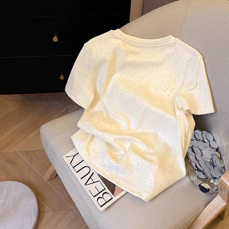 TonLion Women s 2025 Summer Crew Neck Graphic Short Sleeve T-Shirt M