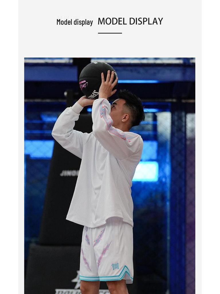 Schnelltrocknende Mesh-Basketballshorts - Bestickt, Knielang, Sport/Fitness