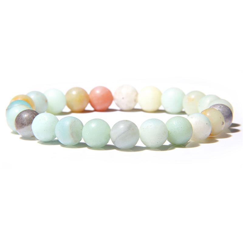 Natural Stone Bracelets Natural Healing Energy Tiger Eye Bracelet Polished 8 MM Crazy Stone Beads Bangle Elastic Pulsera 19CM