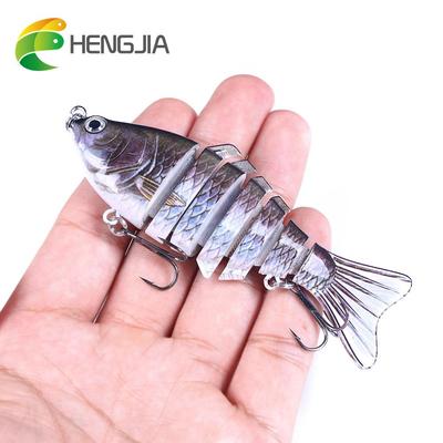 1 pz HENGJIA 15,4 g 7 sezioni esche da pesca snodate in plastica minnow wobbler attrezzatura