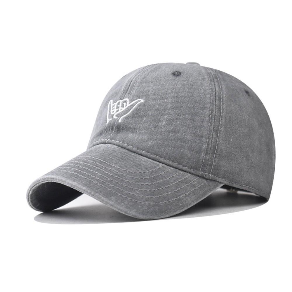 

Washed Cotton Peaked Cap Hip Hop Streetwear Hats Casual Dad Hat For Man Women Unisex сірий
