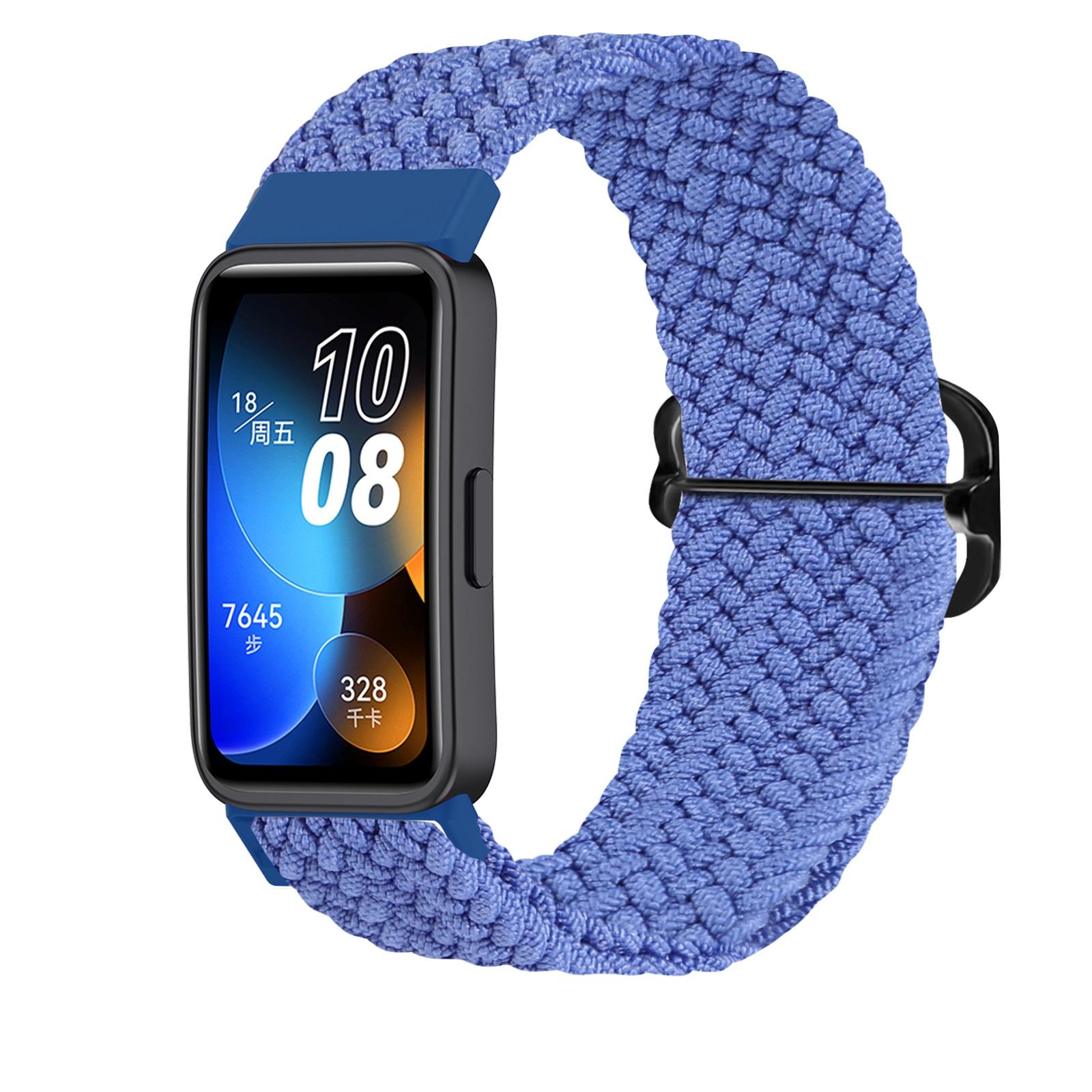 

Braided solo loop for Huawei Band 9 8 7 Strap Adjustable Smartwatch Accessories Elastic Nylon Bracelet Correa Huawei Band8 band for huawei band 7 синий