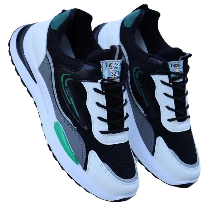 Leichte Leder-Sneaker für Herren für Frühling/Herbst - Lässig, Weiche Sohle, Lauf- & Sportschuhe für Jugendliche und Studenten