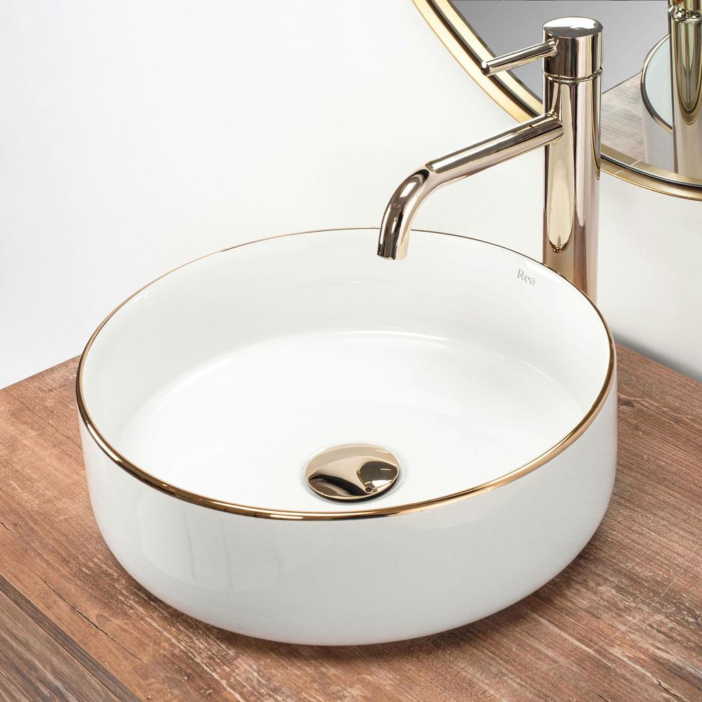 Umywalka sami gold edge - nablatowa sku rea-u6758