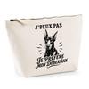 Toiletry Bag - PLANETEE - « I Can't Minimalist » Collection - 100% Beige Cotton - 3 L (28×19×9 Cm) - Metal Zipper