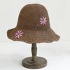 2026 NEW Handmade High quality colorful flower Sun Hat Floppy Summer Hats For Women Beach Panama Straw Dome Bucket Hat