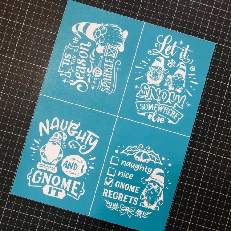 Naughty Gnome Self Adhesive  Snowflake Letters DIY T-Shirt Pillow Fabric Bags