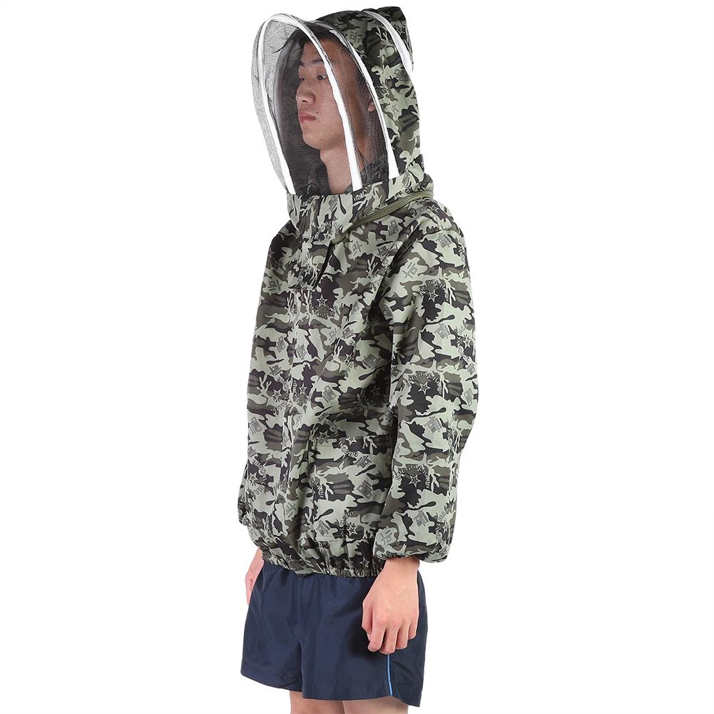 Foldable Beekeeping Protective Veil Jacket Double Zippered Bee Suit Beekeeper Supplies
