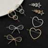 Simple Versatile Alloy Hollow Hair Clip Multiple Shaped Bangs Hairpin Headwear Hair Accessory for Female