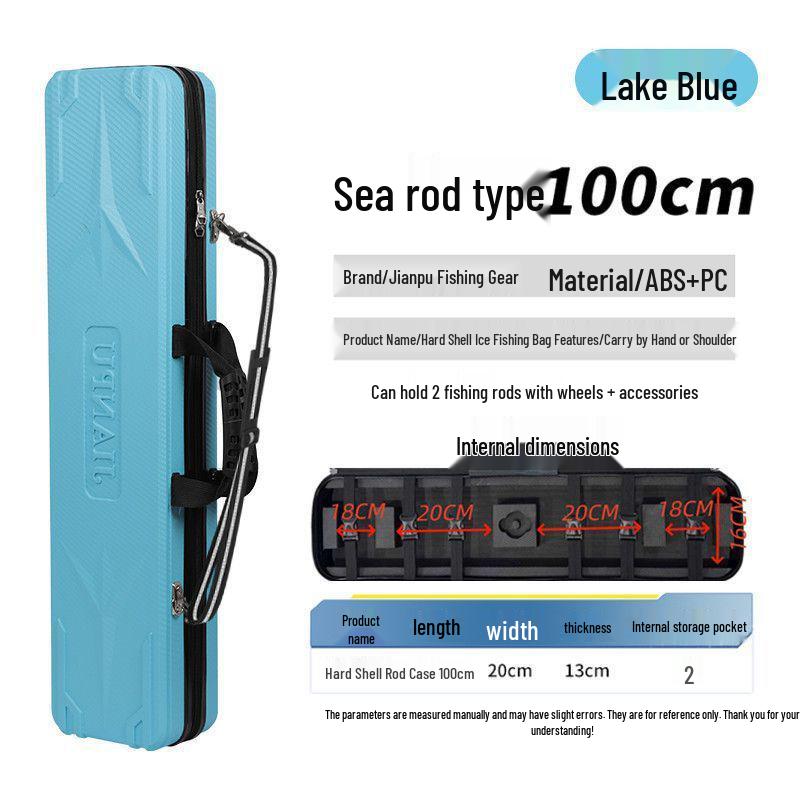 Fish Rod Bag for Raft, Lure, and Sea Fishing - No Disassembly Required, Fits Reel Line Groups, Multiple Models, Winter-Ready Storage.