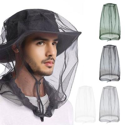 Mosquito Head Net Fine Mesh Face Netting with Drawstring for Hats Breathable