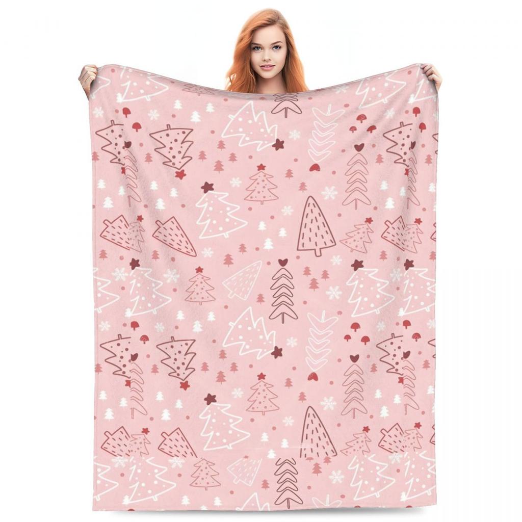 Custom Merry Christmas Wallpaper Blanket 3D Printed Soft Flannel Fleece Warm Throw Blankets For Office Bedroom Sofa Quilt
