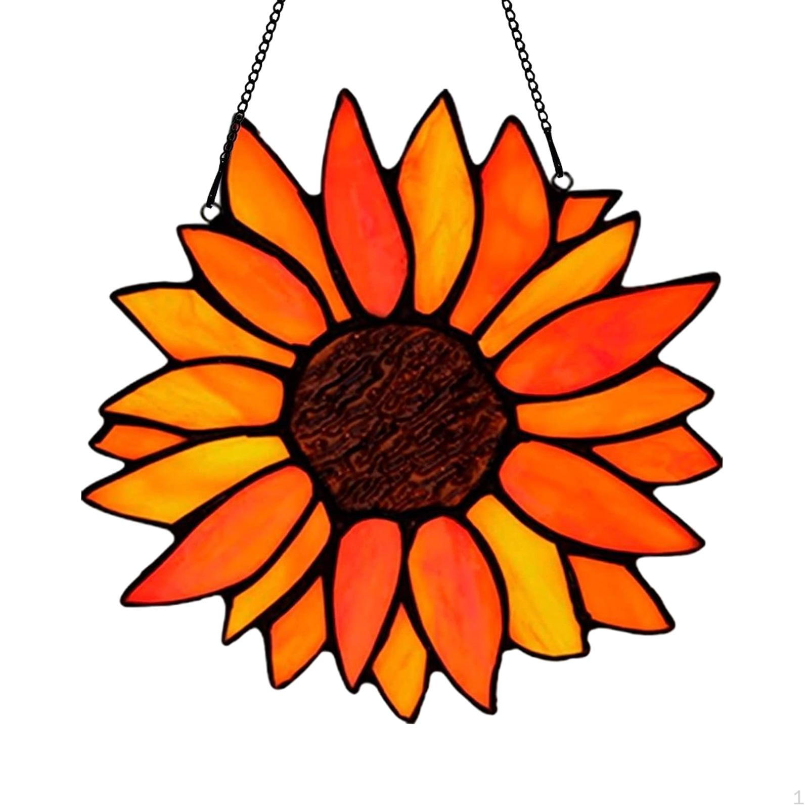 

Подсолнух, подвесной орнамент, вешалки, подарок для мамы, растительный декор, подвеска для бабушки, открытый Reddish Orange