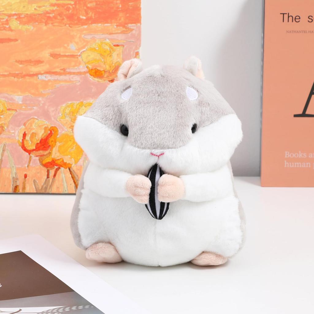 LIFKOME Hamster Plush Toy, Fluffy, Cute Animal Toy, Character Body Pillow, Fluffy Toy, Decorative Toy, Sewn Wrap, Figurine, 23cm