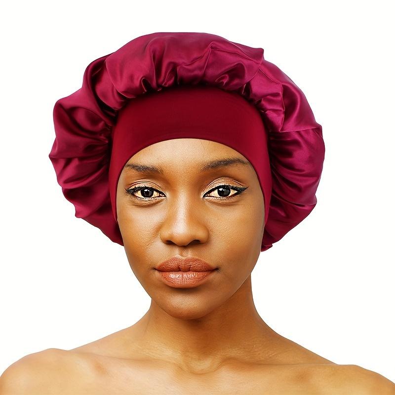 Elegant Hats Satin 4set Solid Color Hair Hats Elastic Headscarves Bath Hats Light And Soft Sleeping Nightcaps Ladies Daily Use