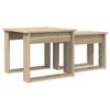 Coffee Table Set 2 Pieces Sonoma Oak 50 X 52 X 42 Cm