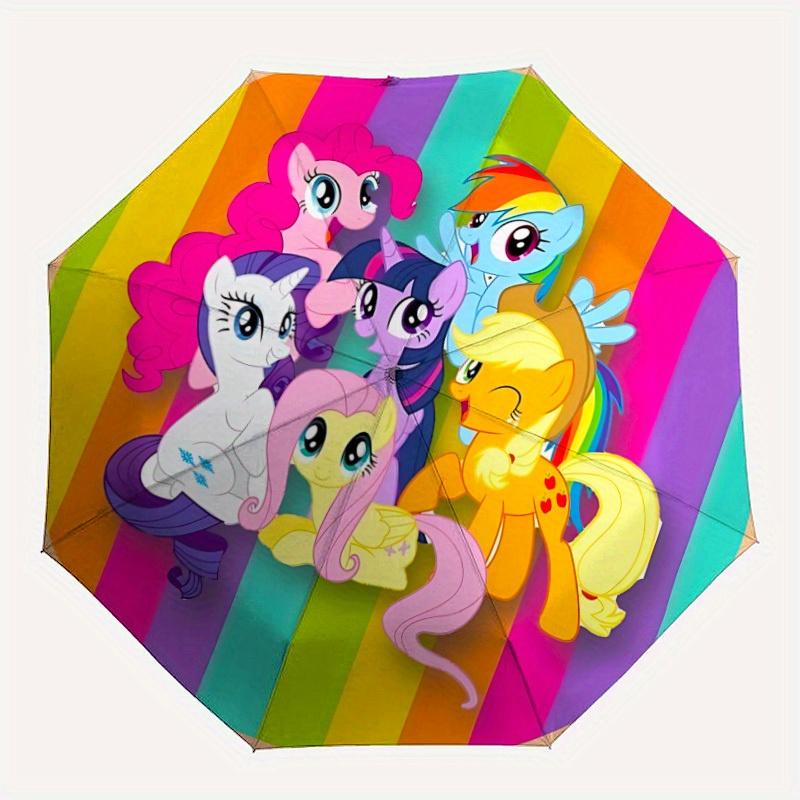 

1pc My Little Pony Automatic Umbrella | Portable Foldable 8-Rib Manual Open, Cute Gift for Outdoor, Casual Accessory, Durable Canopy yy250825070