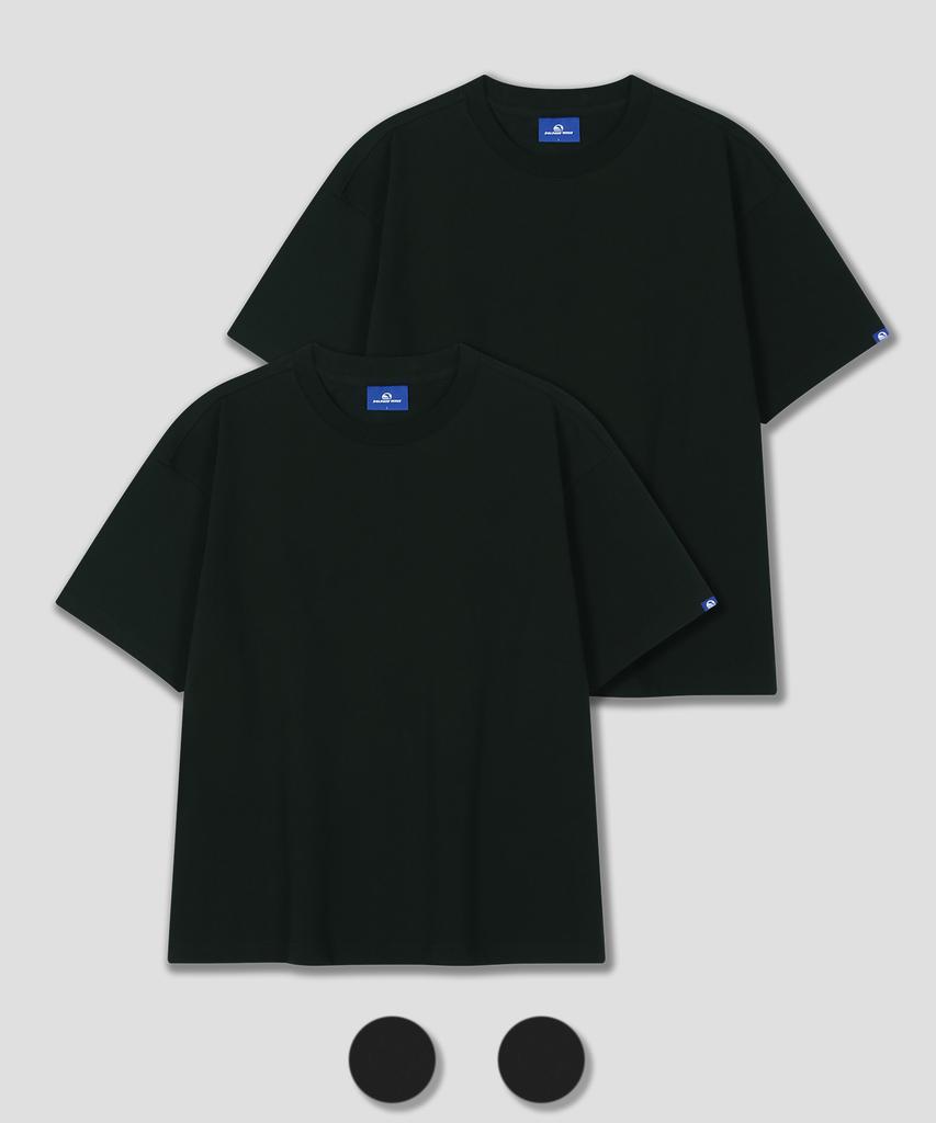DOLPHIN WAVE APPAREL [2Pack] Dolphin Loose Crop Short Sleeve T-Shirt 2-Pack