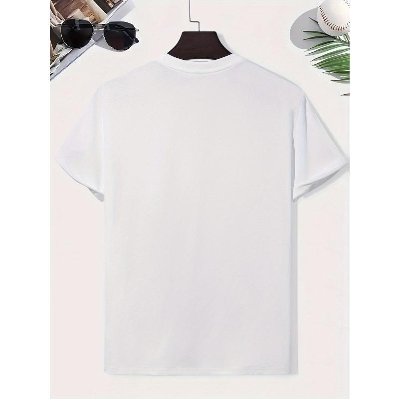 European Size IF YOU ARE NOT A SHEEP Letters Print Men's Crew Neck Short Sleeve Tee Fashion T-Shirt, Casual Comfy Breathable Top