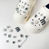 Cute Resin Starfish & Shell Croc Shoe Buckles with High-End Flower Accessories