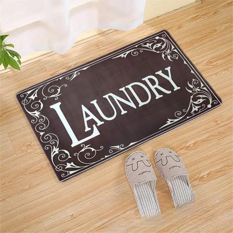 Laundry Room Printed Carpet Non-Slip Soft Entryway Foyer Bedroom Entrance Doormat Laundry Room Floor Mats Home Decoration
