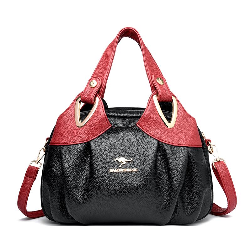 Wysokiej jakości minimalistyczna torba typu tote dla kobiet, modna torba na ramię, torba tote w kontrastowych kolorach, odpowiednia do codziennego użytku, na zakupy, do pracy.