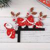 2pcs Christmas Door Corner Decorations Wooden Christmas Deer Door Frame Hangings Creative Door Corner Table Ornaments