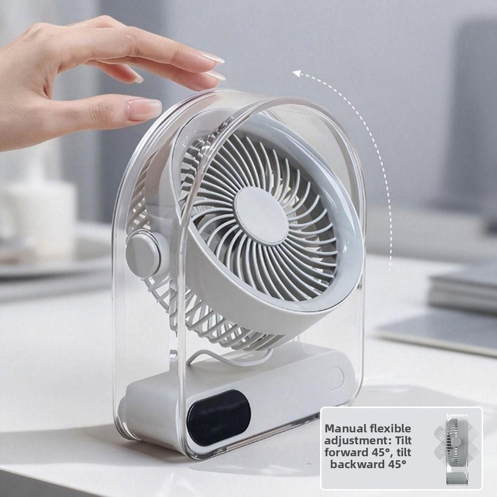 Silent USB Fan 5 Speed Mini Desk Cooling Fan Long Lasting Table Fan Home Office Use