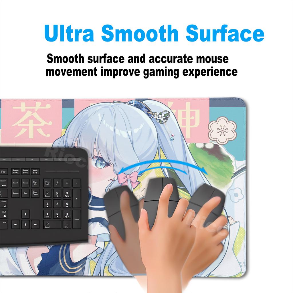 Cute Anime Girl XXL Desk Mat Genshin Impact Kamisato Ayaka Mouse Pad Gaming Keyboard Mousepad PC Accessories HD E-Sports Playpad