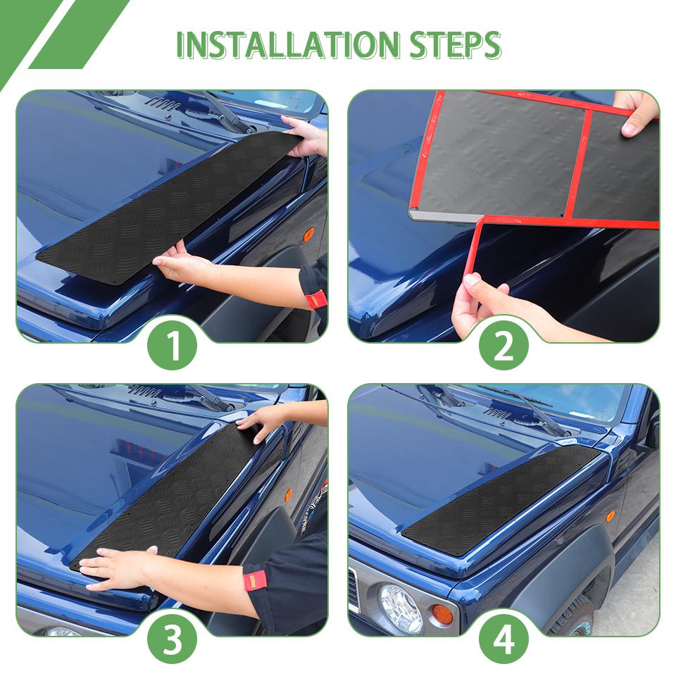 ABS Capac Decorativ Capotă Motor Autocolant Potrivit Pentru Suzuki Jimny 2019 În Sus Accesorii Exterioare Metal