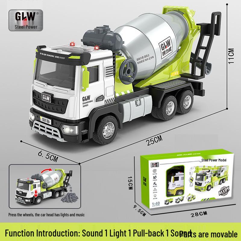 Free Shipping Children's Alloy Excavator & Crane Toy Set