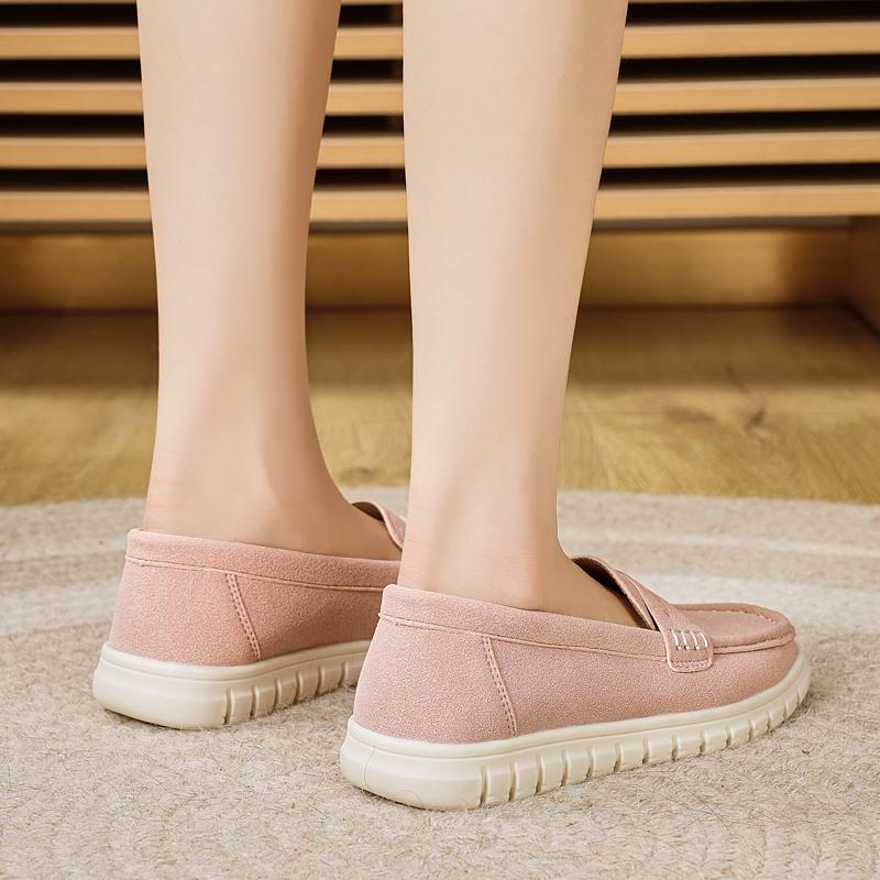 Women's Loafers Moccasins Black Pink Sneakers Casual Walking Shoes