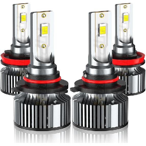 Compatible For Chevy Silverado 1500 2500 3500/Tahoe High And Low Beams Light Bulbs 2007 2008 2009 2010 2011 2012 2013 2014 2015, 6500K White, 500%