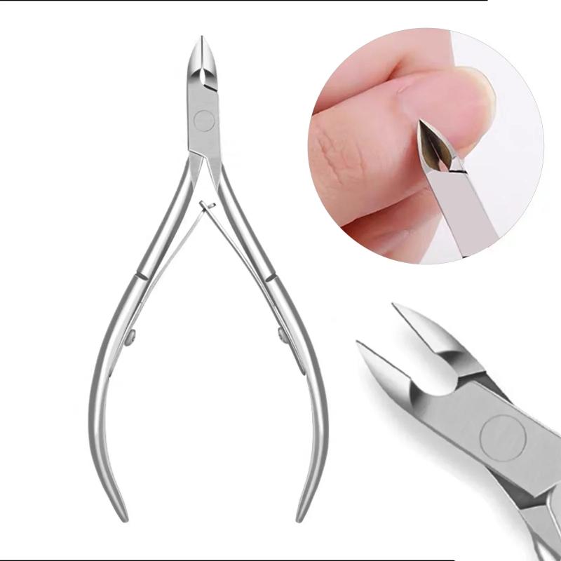 3Pcs/set Professional Nail Cuticle Trimmer and Pusher - Ergonomic Stainless Steel Dead Skin Scissor Nipper Tool for Home Use