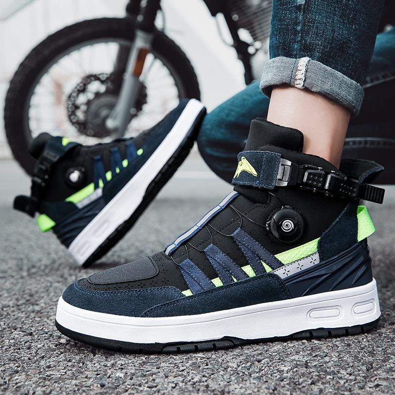 Motorcycle Shoes, Motorcycle Riding Shoes, Genuine Leather Men's Motorcycle Boots, Racing Ankle Boots, All-season Motorcycle Travel Equipment