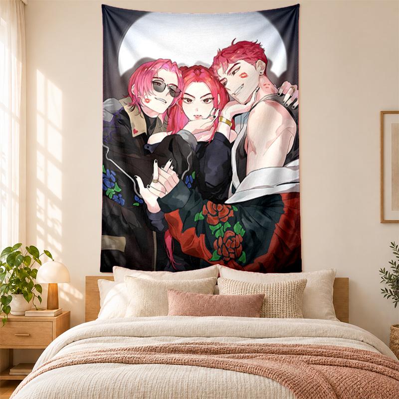 Tapiz Cazadores de Demonios Kpop alta calidad para decorar paredes de sala de estar, dormitorio, residencia estudiantil ideal como arte de pared para dormitorio o regalo de vacaciones