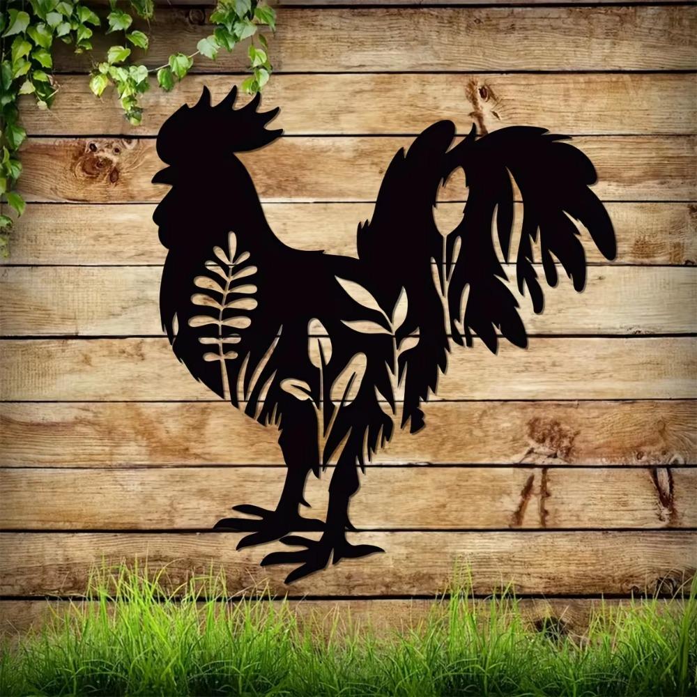 1pc Chicken Metal Wall Art - Charming Chicken Sign for Room Décor, Home, Holiday, and Festival Decorations, Ideal for Kitchen