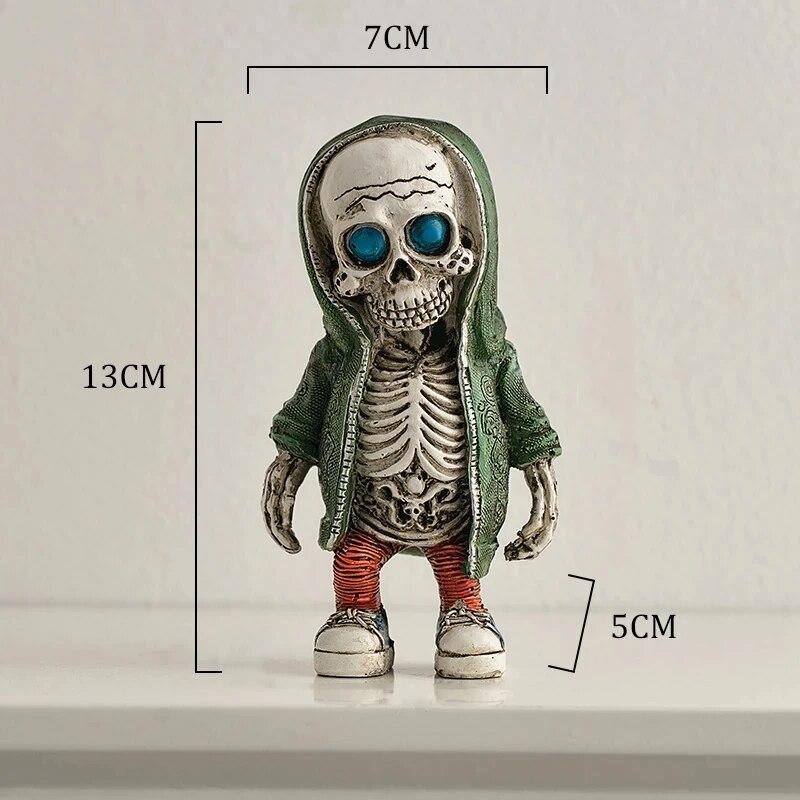 Skeleton Doll Resin Jewelry Character Statue Home Creative Cool Room Decor Panel Trendy Street Decoration Personalised Retro