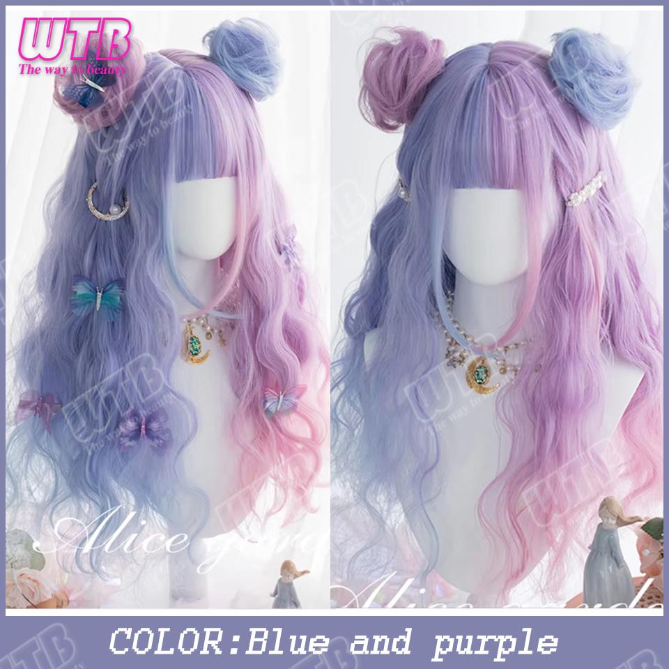 Double Ponytail Synthetic Wig For Women Lolita Clip-on Style Double Ponytail Wig Suitable For Role Playing Christmas Halloween